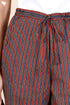 Cambric Cotton Palazzo Pants In Stripe Block Print